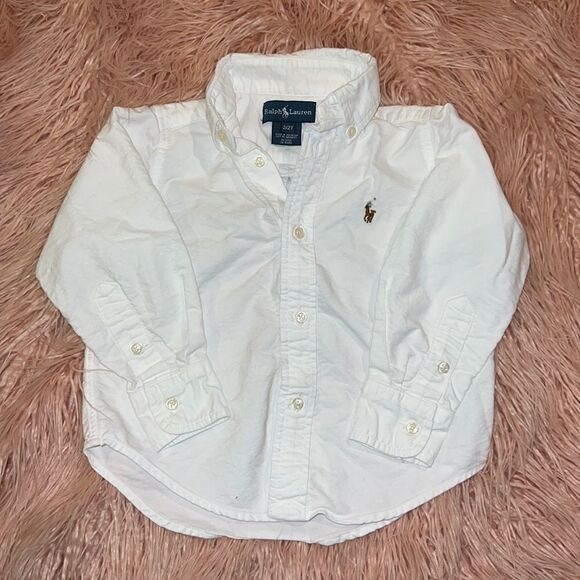 Ralph Lauren toddler boy white Oxford shirt - Picture 1 of 3